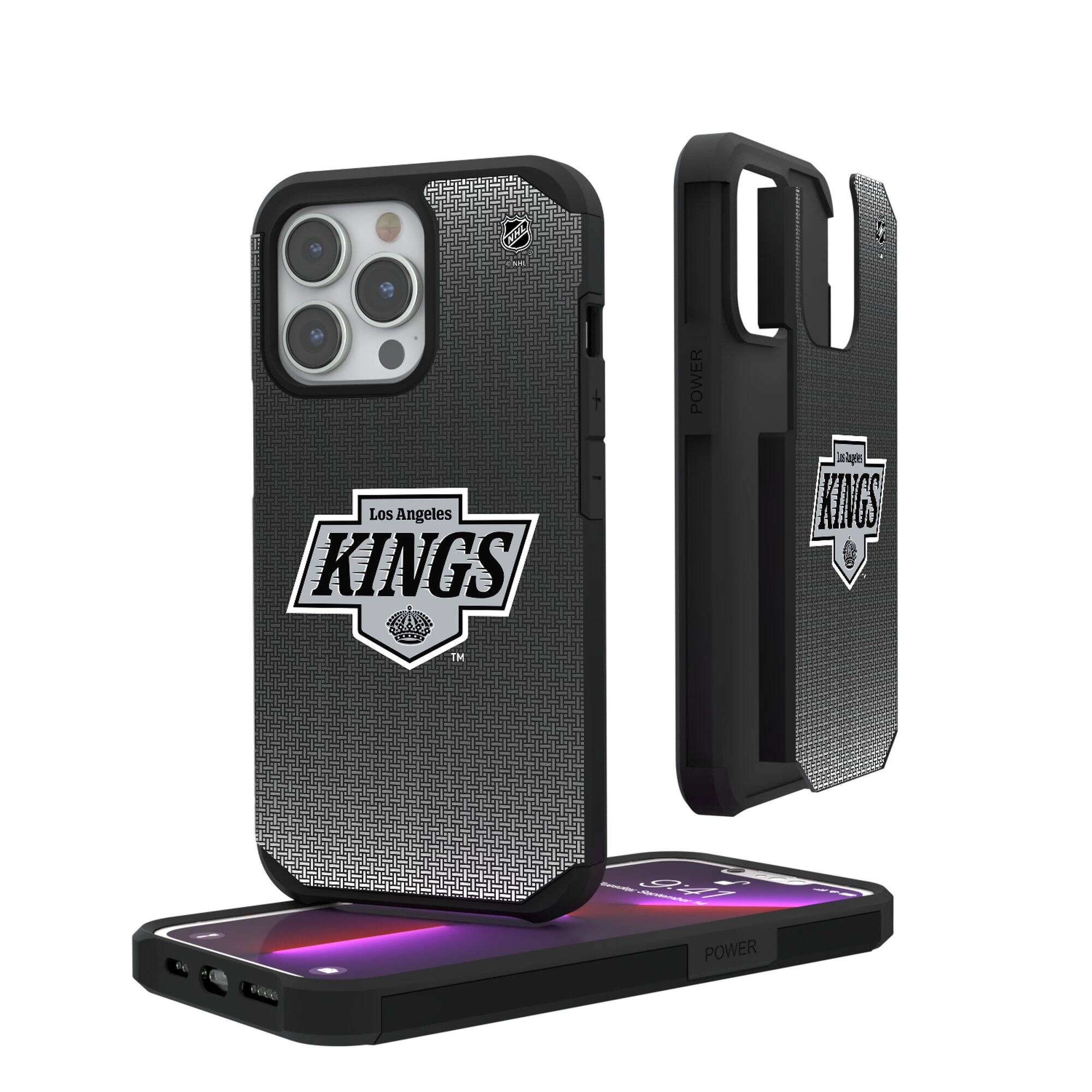 Keyscaper - NHL - Los Angeles Kings Linen Logo iPhone Rugged Case - 13 Pro - Black price history on PriceWatchPro