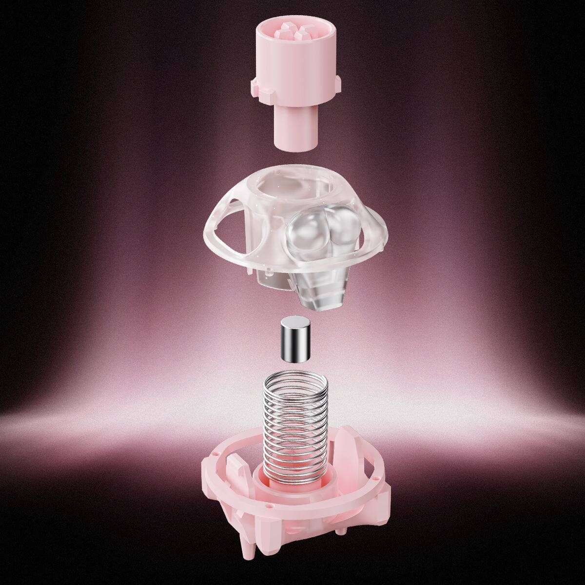 Alt View 4. GravaStar - GravaStar UFO Magnetic Hall Effect Gaming Switches Hot-Swappable Contactless Switches with 100M+ Lifespan Pink 10pcs - Pink.