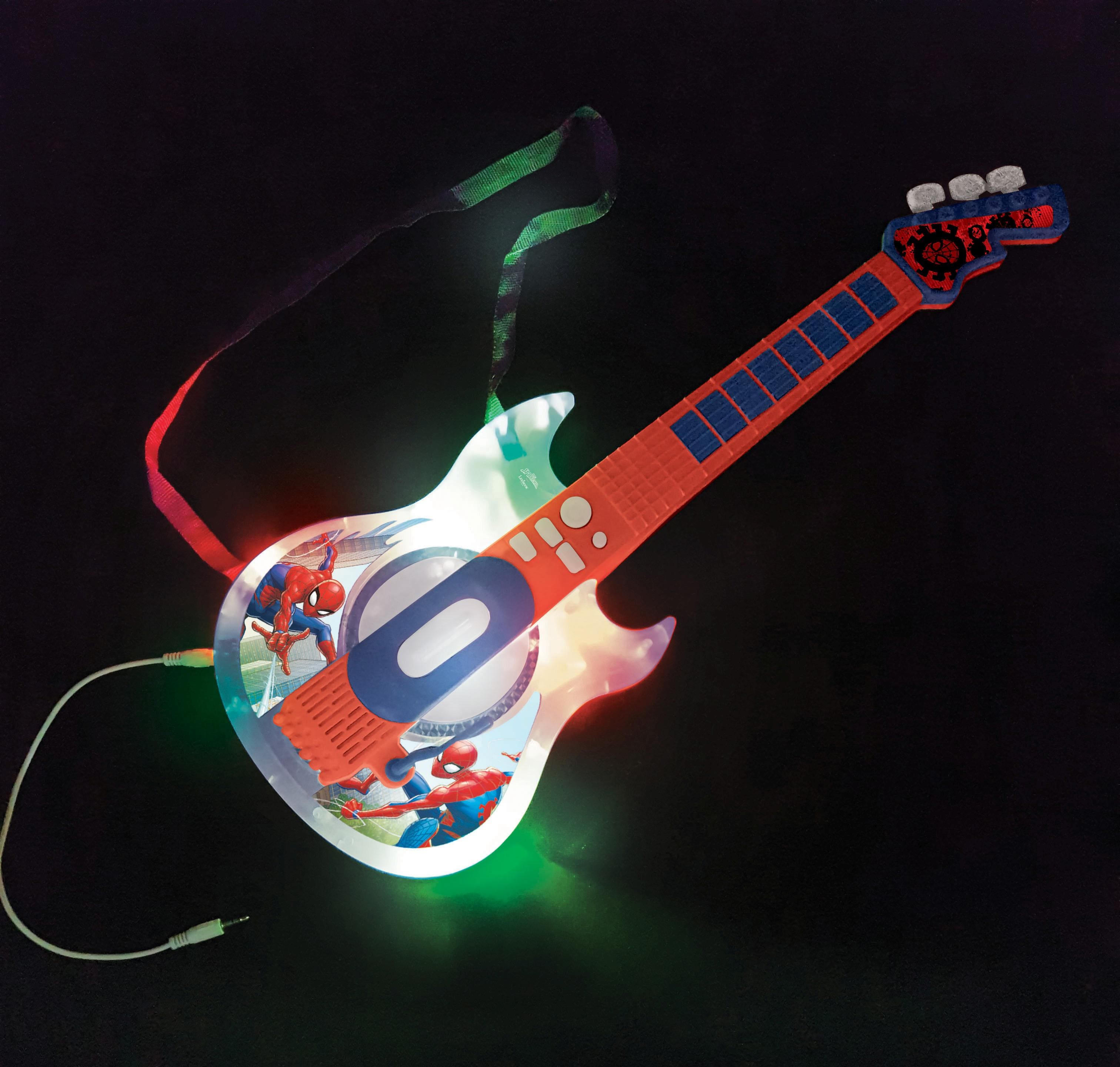 Lexibook - Spider-Man Electronic Lighting Guitar with Mic in Glasses Shape