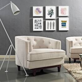 Coast Upholstered Fabric Armchair by Modway - Beige