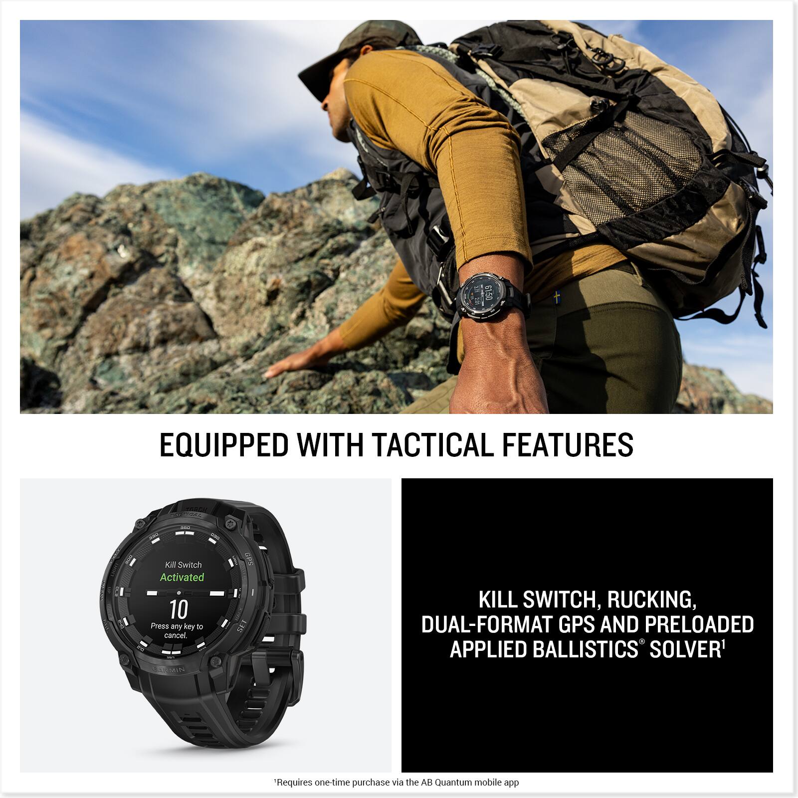 【美品】ガミン Instinct Tactical Black (7111) 22-26010-M-06acd5db-2ce3-45c8-