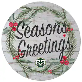 Jardine - Colorado State Rams 20'' x 20'' Season's Greetings Circle - White