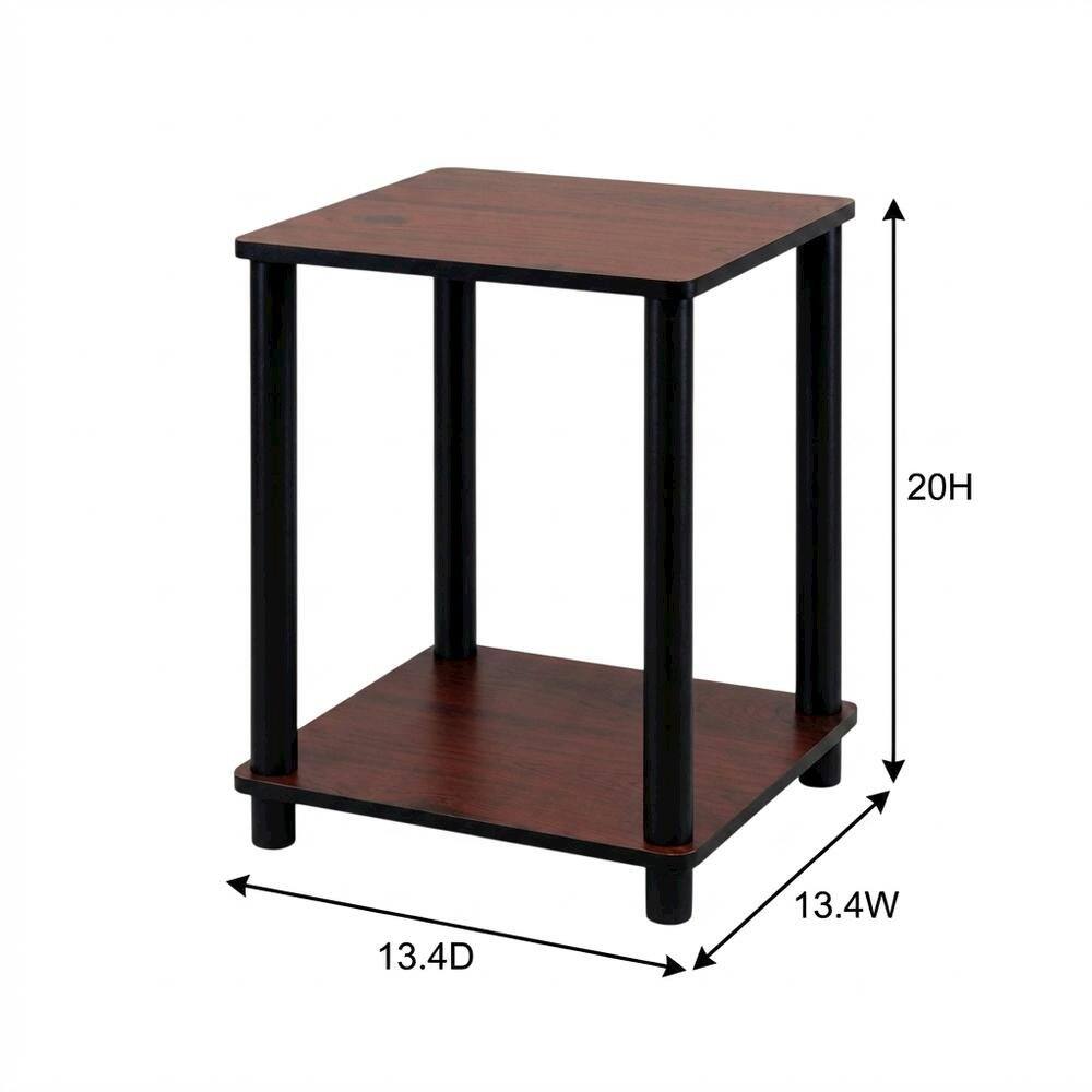 FurniFact - Corner Shelves End Tables - Dark Cherry/Black price history on PriceWatchPro