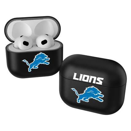 Front. Keyscaper - Detroit Lions Black Detroit Lions Insignia AirPods 3rd Gen Case Cover - Black.