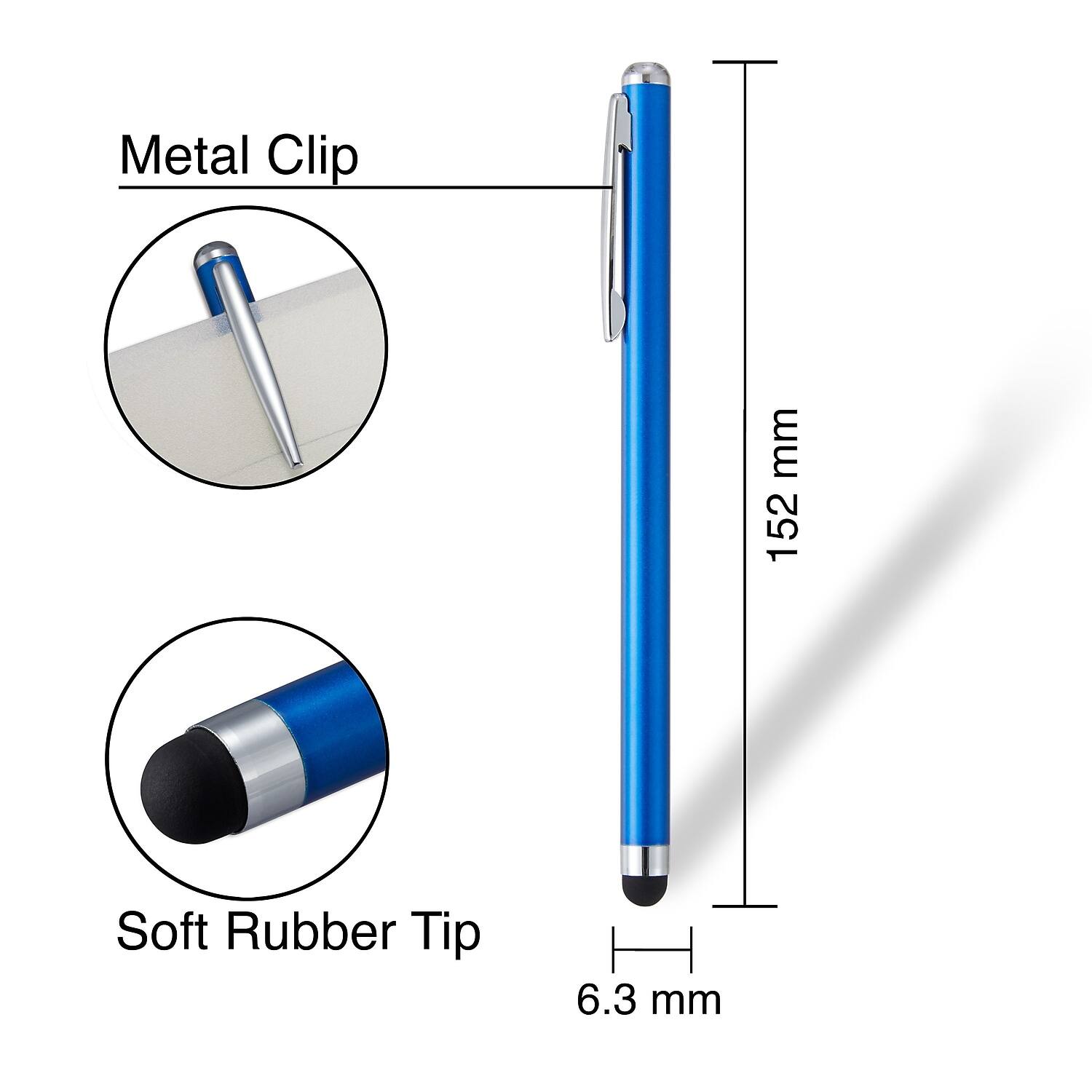 Metal Clip  
152 mm  

Soft Rubber Tip  
6.3 mm