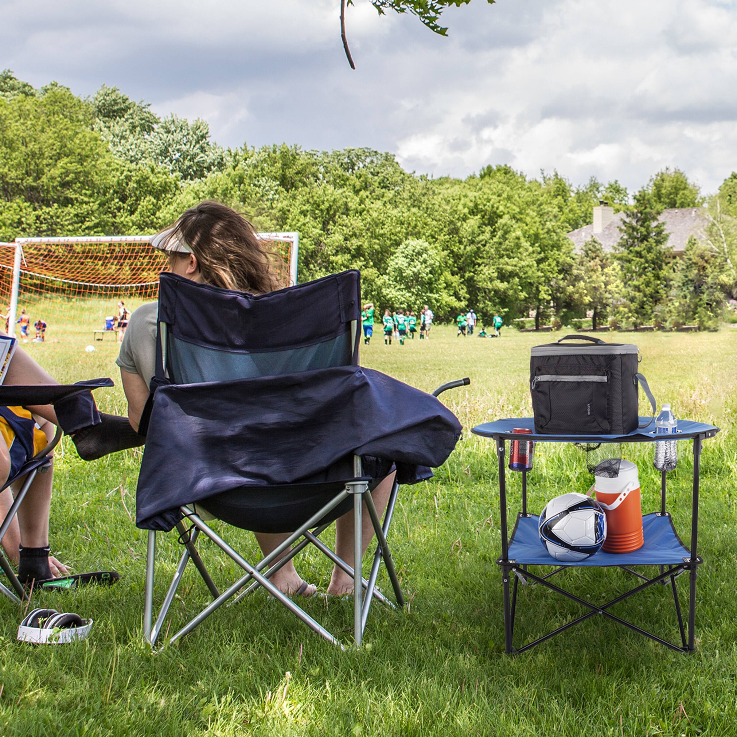 Alt View 5. Wakeman - Folding Camping Table - Blue.
