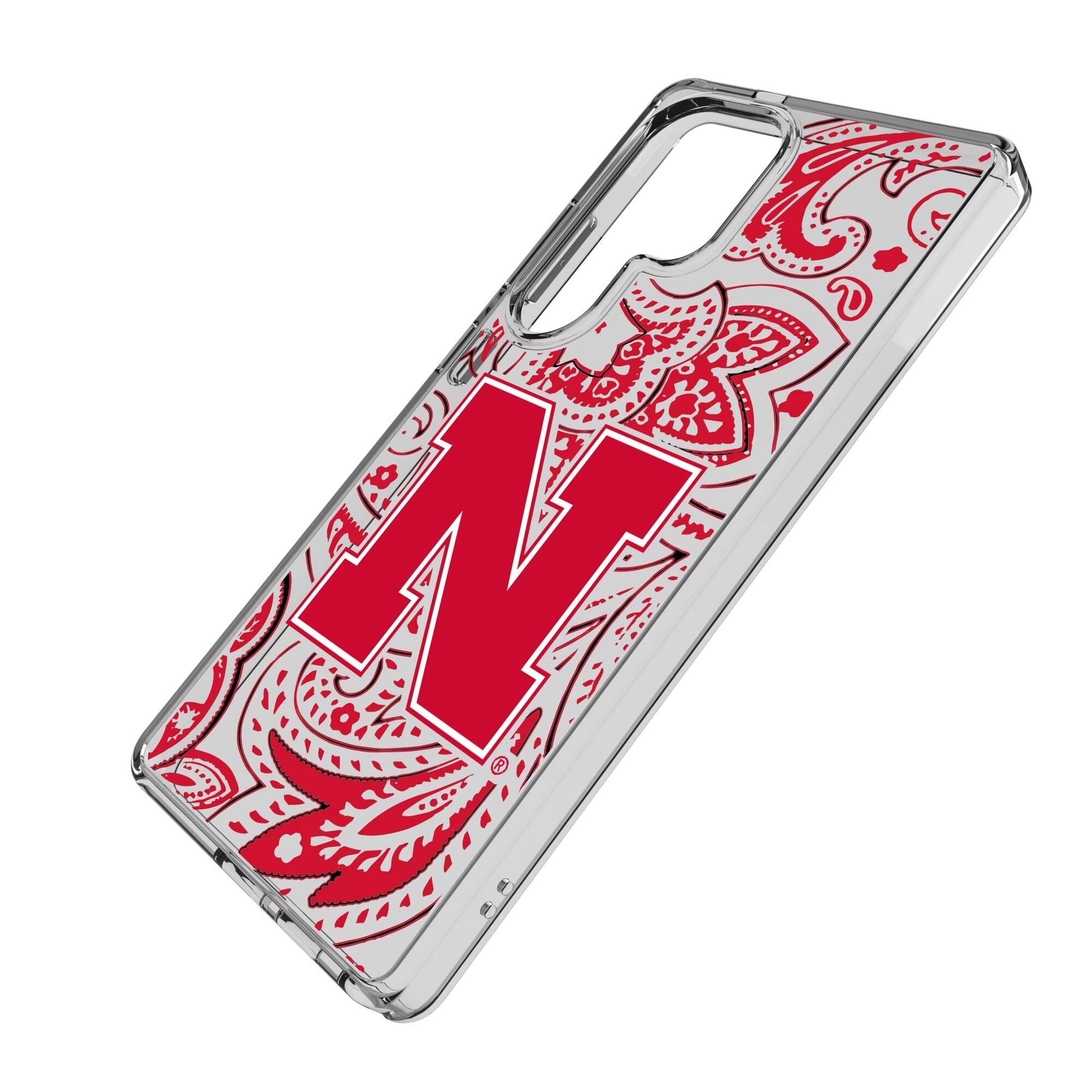Alt View 1. Keyscaper - Nebraska Huskers Paisley Galaxy Clear Case - S25 - Multicolor.