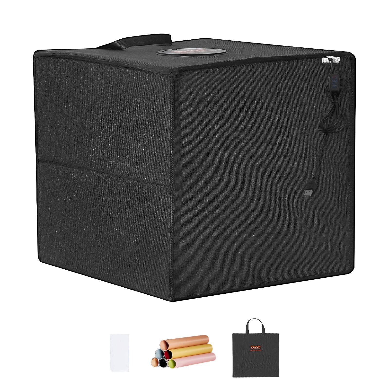 Alt View 5. VEVOR - Photo Studio Light Box, 16" x 16", 3000-5600K Adjustable 3 Color Temperatures Professional Shooting Tent Kit - Black.