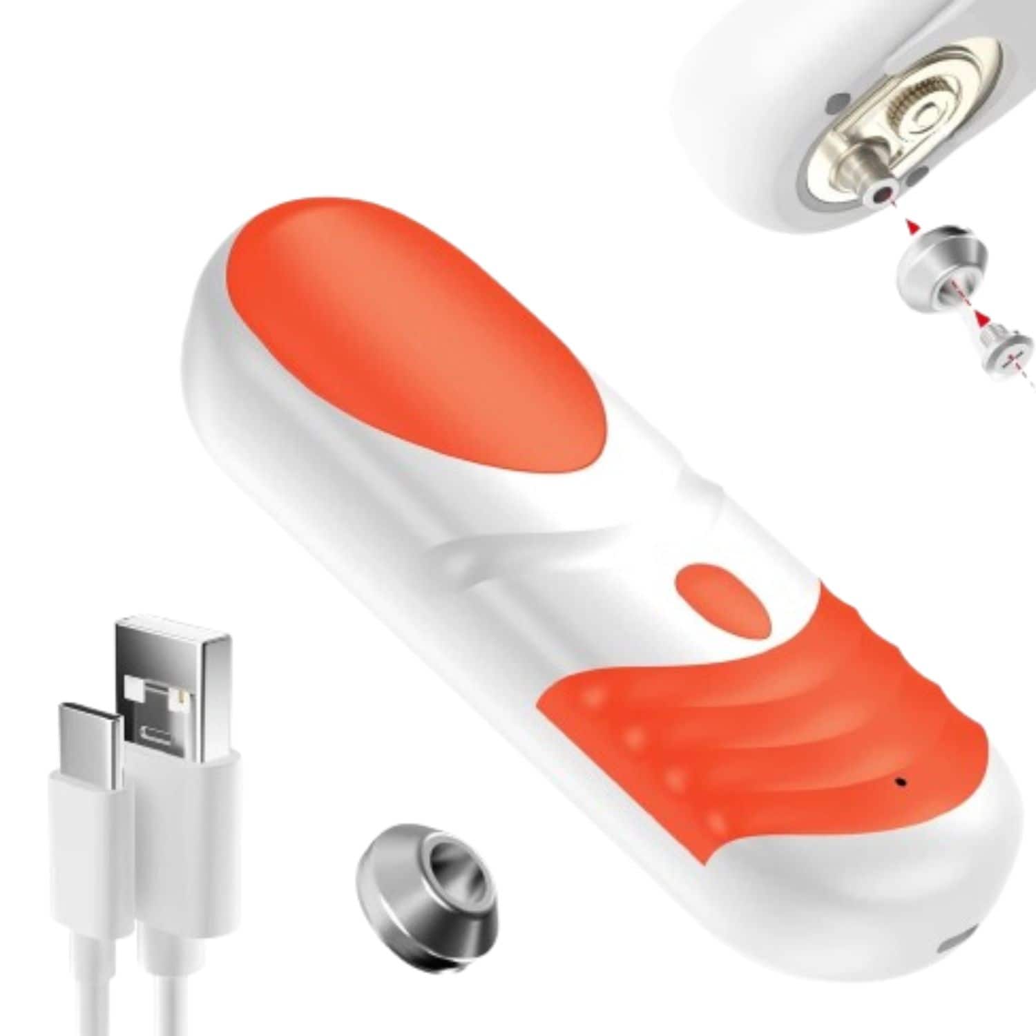 Front. Stock Preferred - Electric Can Opener - White/Red.