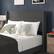 Alt View 4. Alamont Home - Hollis Queen Size Upholstered Platform Bed with Wingback Headboard - Charcoal.