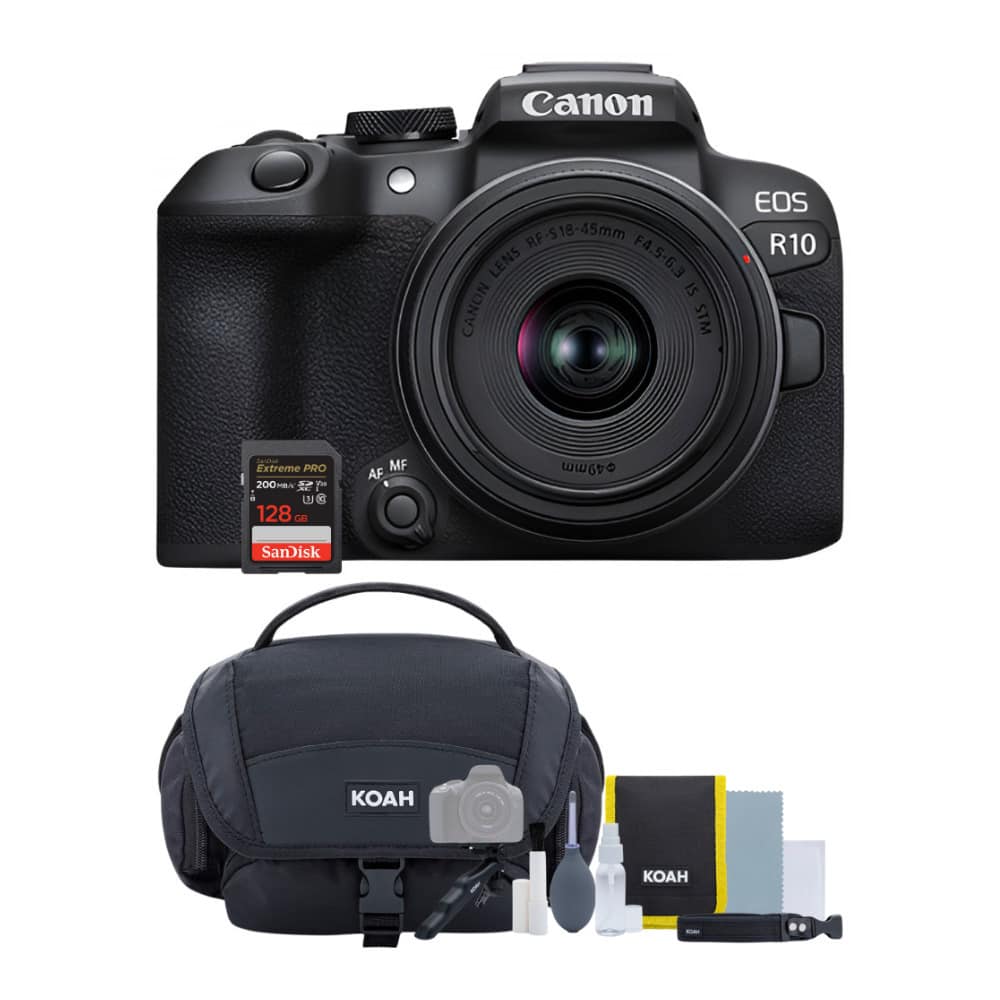 Canon - EOS R10 Mirrorless Camera with RF-S 18-45mm Lens Kit and Accessories