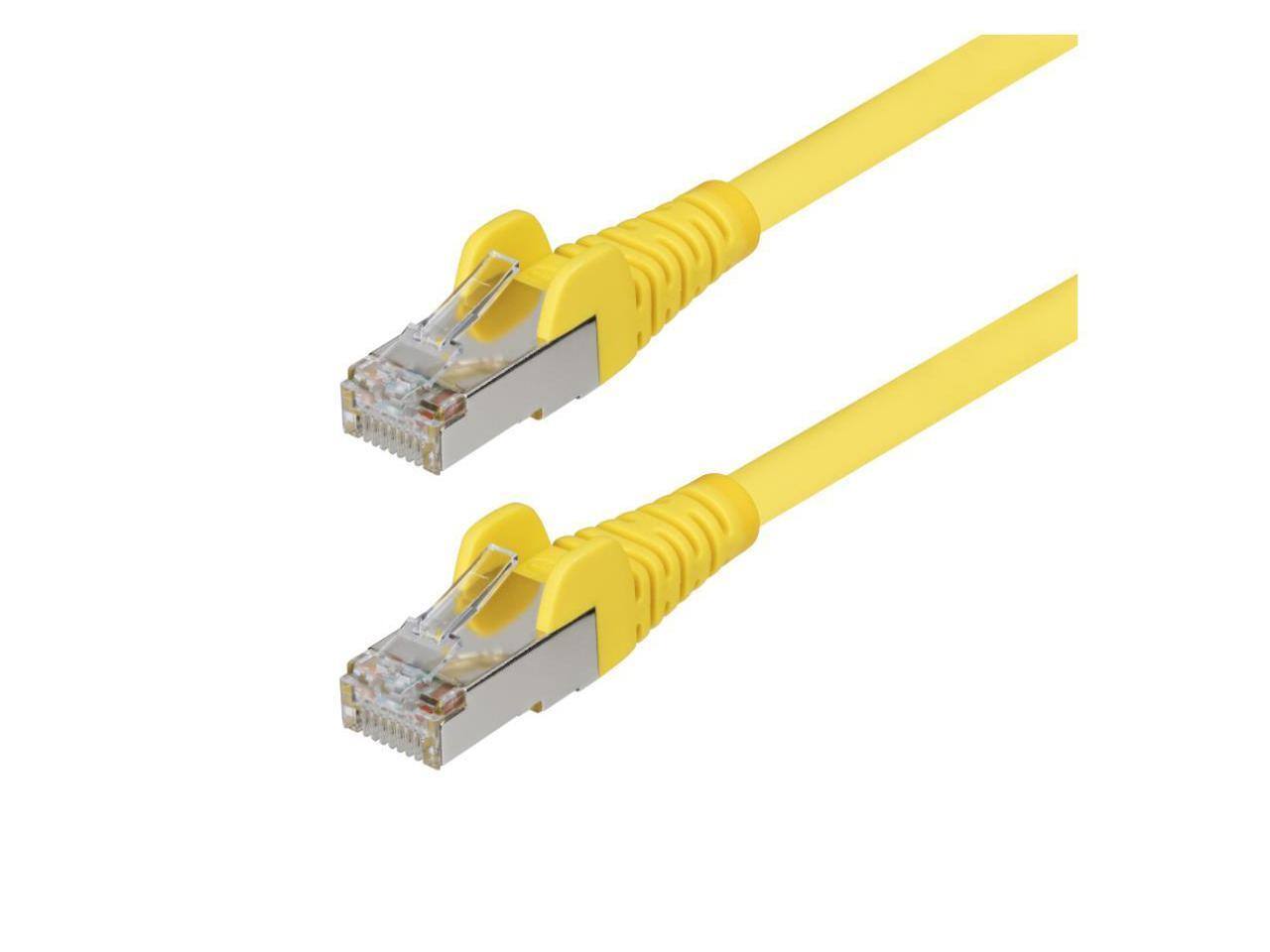 Front. StarTech.com - StarTech 5ft Yellow CAT6a Ethernet Cable Model NLYL-5F-CAT6A-PATCH.