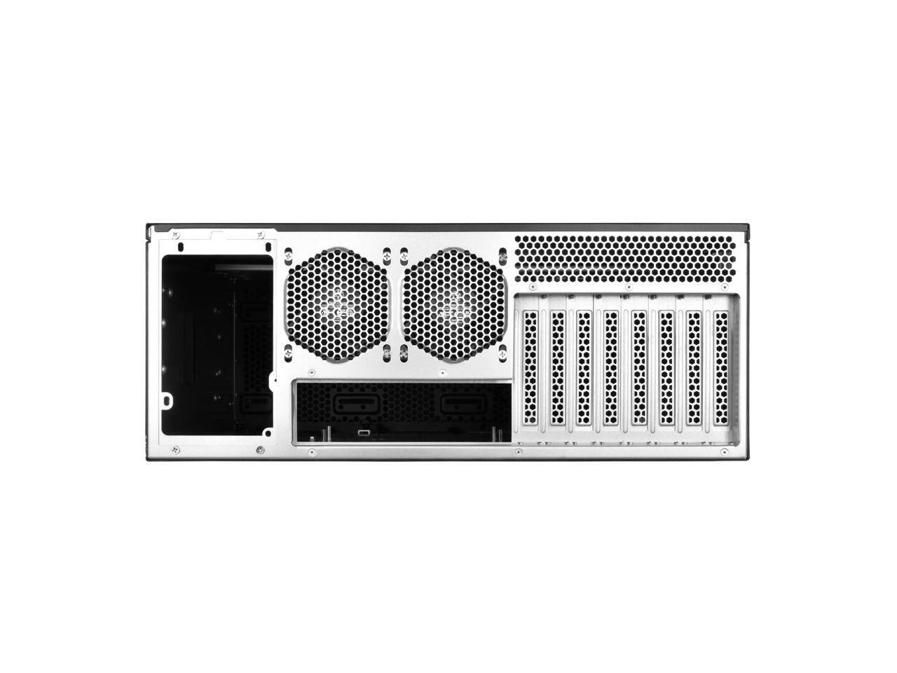 Alt View 4. SilverStone - Silverstone RM44 4U rackmount server chassis with enhanced liquid cooling compatibility - Silver.