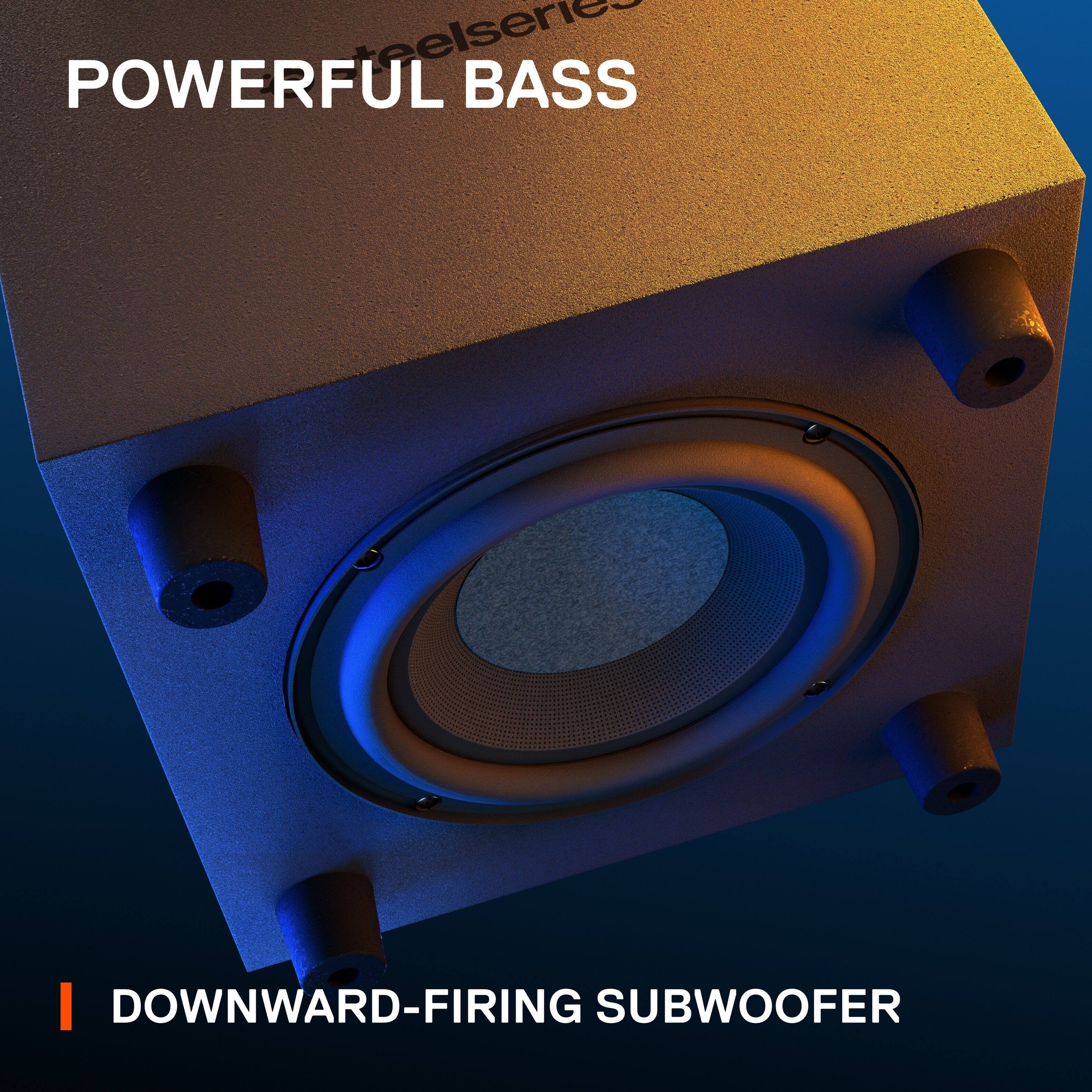 Powerful Bass - Downward-Firing Subwoofer