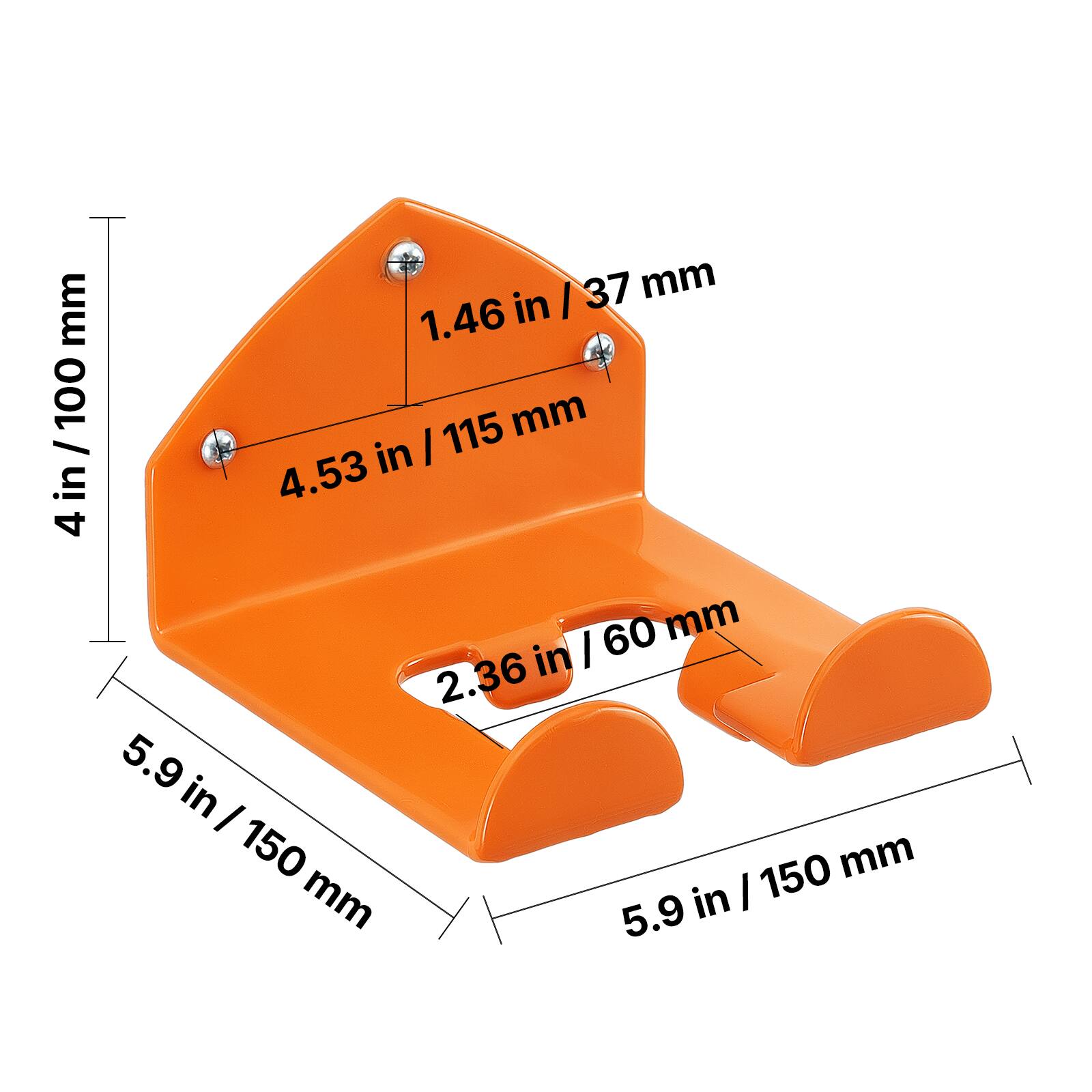 37 mm / 1.46 in  
4 in / 100 mm / 4.53 in / 115 mm  
60 mm / 2.36 in  
5.9 in / 150 mm