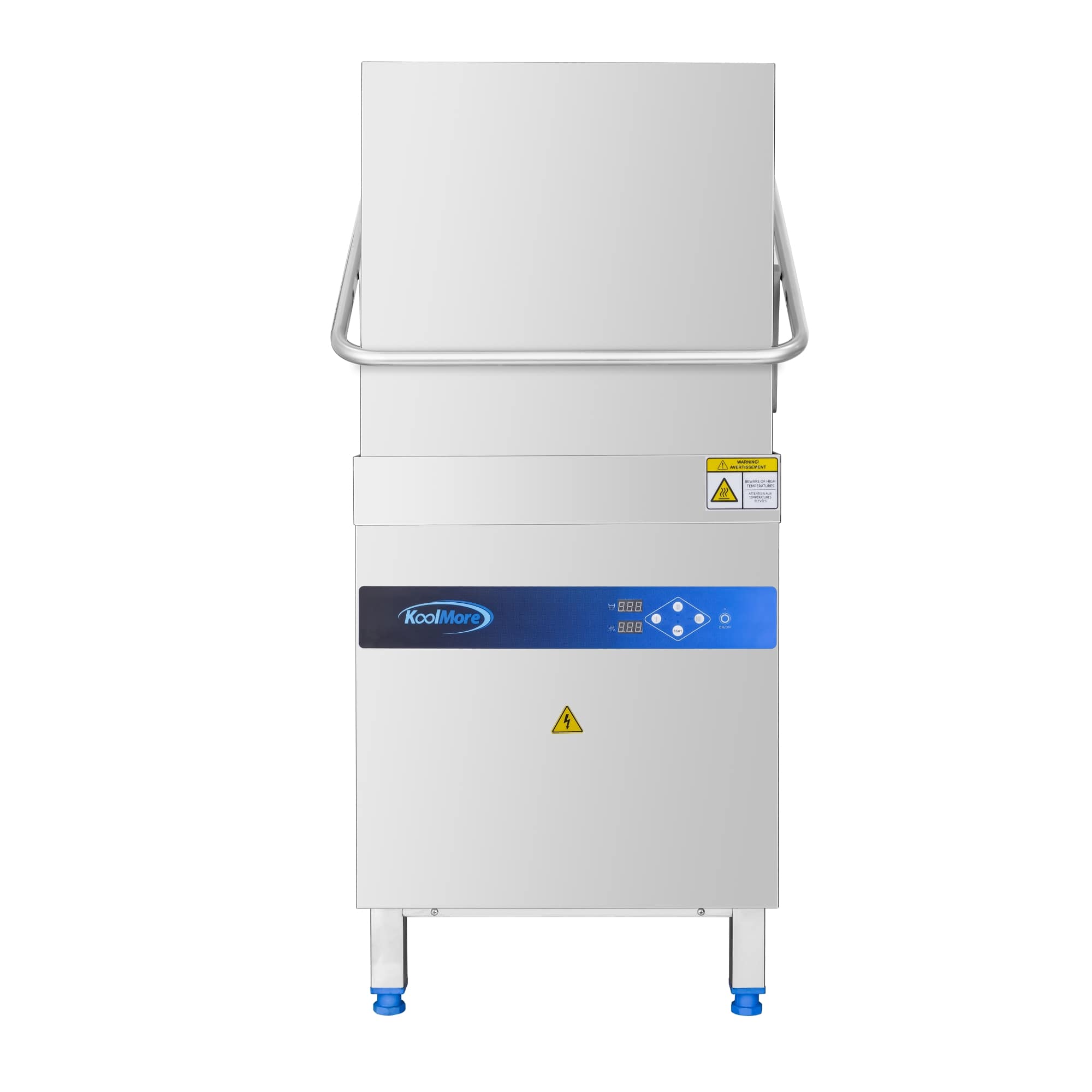 Koolmore - 24 in. Commercial Hood-Type High-Temperature Dishwasher, 40 Racks/Hour, 90-Second Cycle, 208V in Stainless-Steel - Stainless Steel