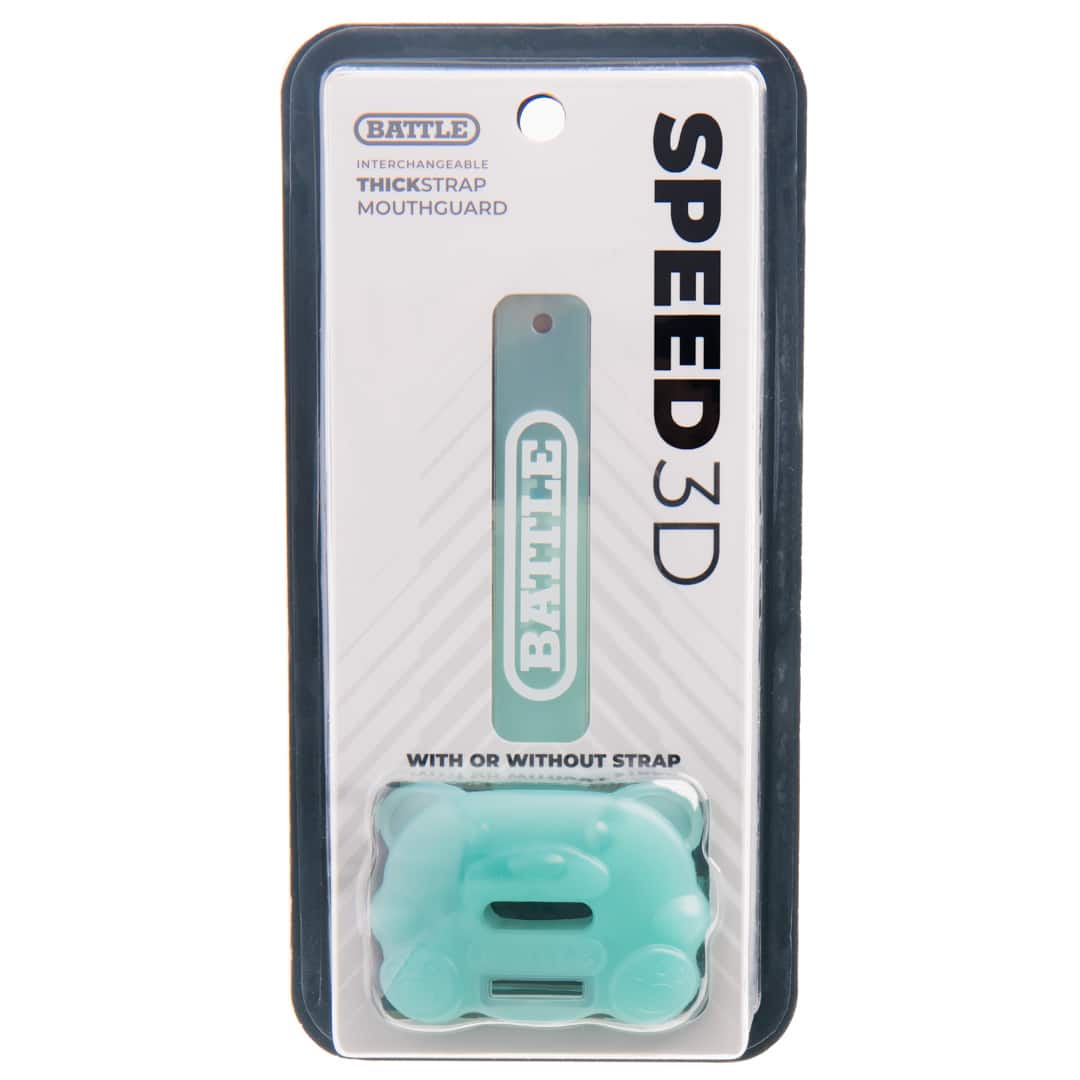 Battle Sports - Oxygen Football Mouthguard, "Gummy Bear" - Blue Raspberry