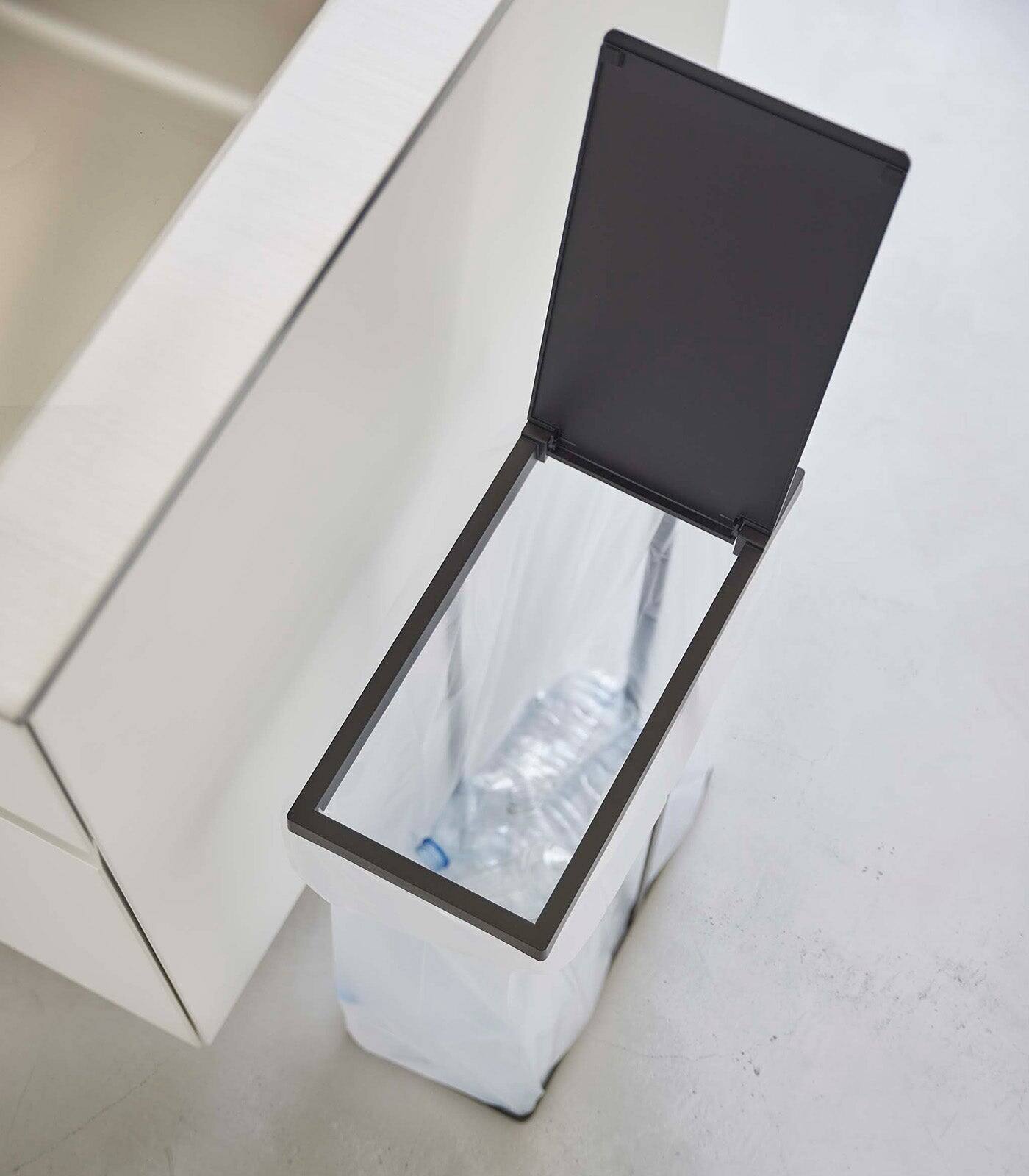 Alt View 9. Yamazaki Home - Lidded Garbage Bag Holder - Steel - Black.