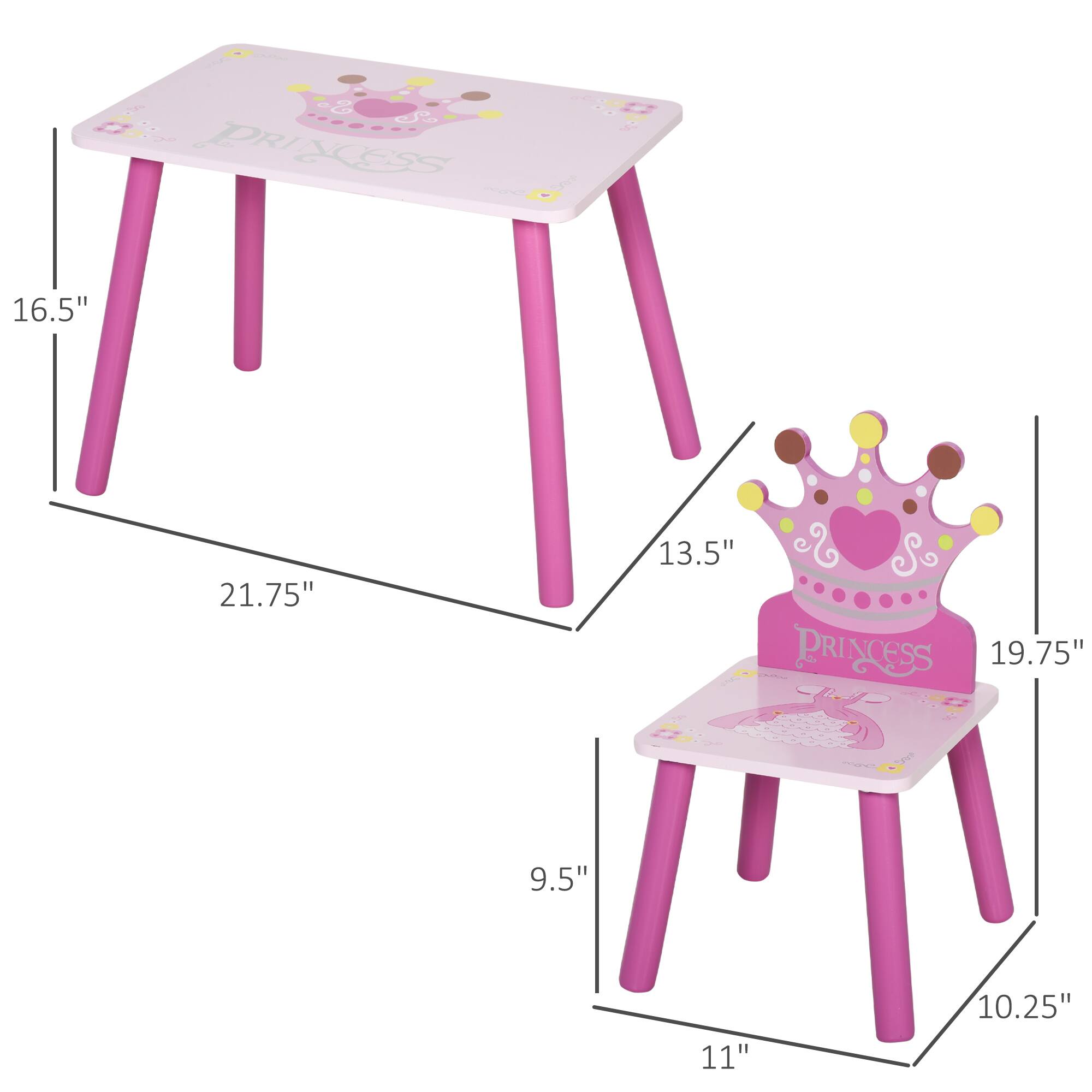 JRINCESS  
16.5" x 21.75" x 13.5"  
PRINCESS  
19.75" x 9.5" x 11" x 10.25"