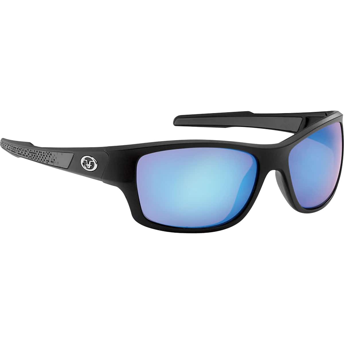 Flying Fisherman - Down Sea Polarized Sunglasses - Matte Black/Smoke Blue Mirror - Matte Black/Smoke-Blue Mirror
