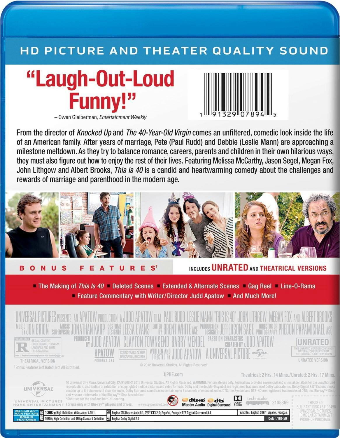 Back. This Is 40 (Blu-ray Unrated) [Blu-ray].