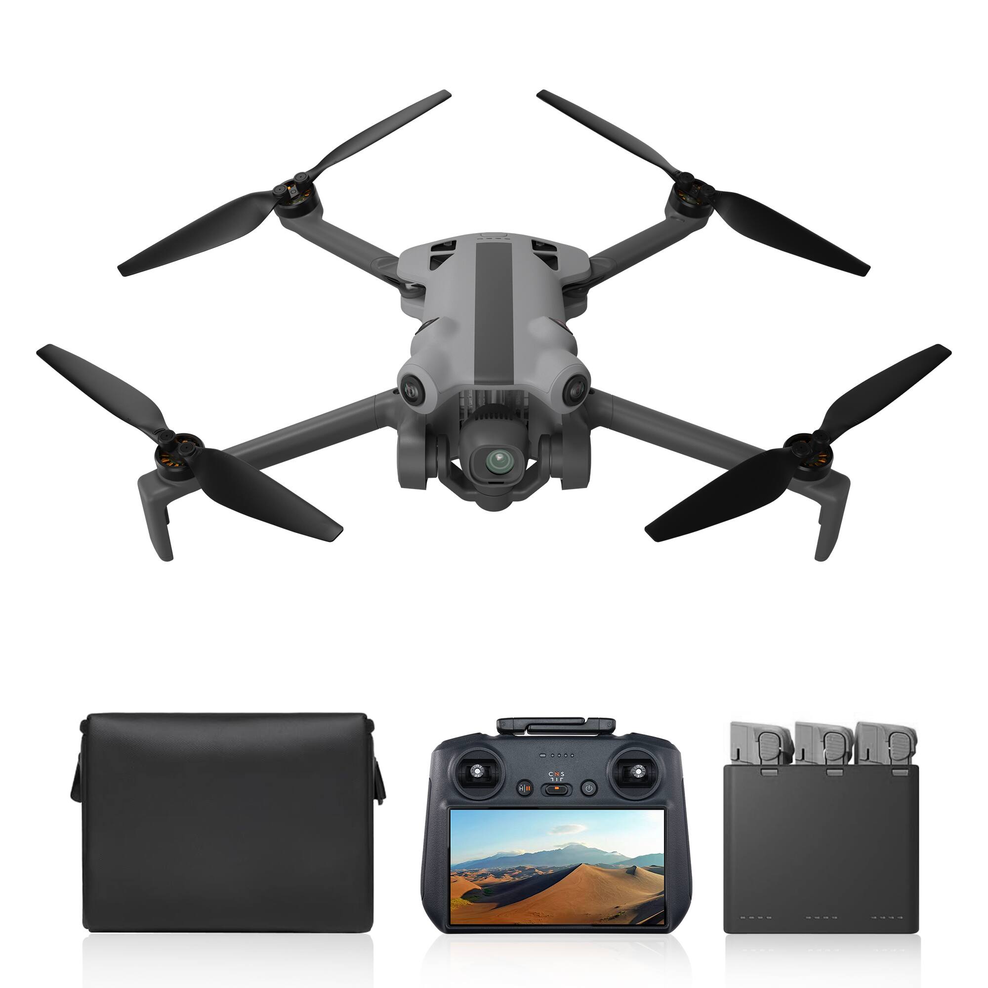 Angle. SKYROVER - X1 Fly More Combo 8K Drone Bundle with Remote Screen Controller - Gray.