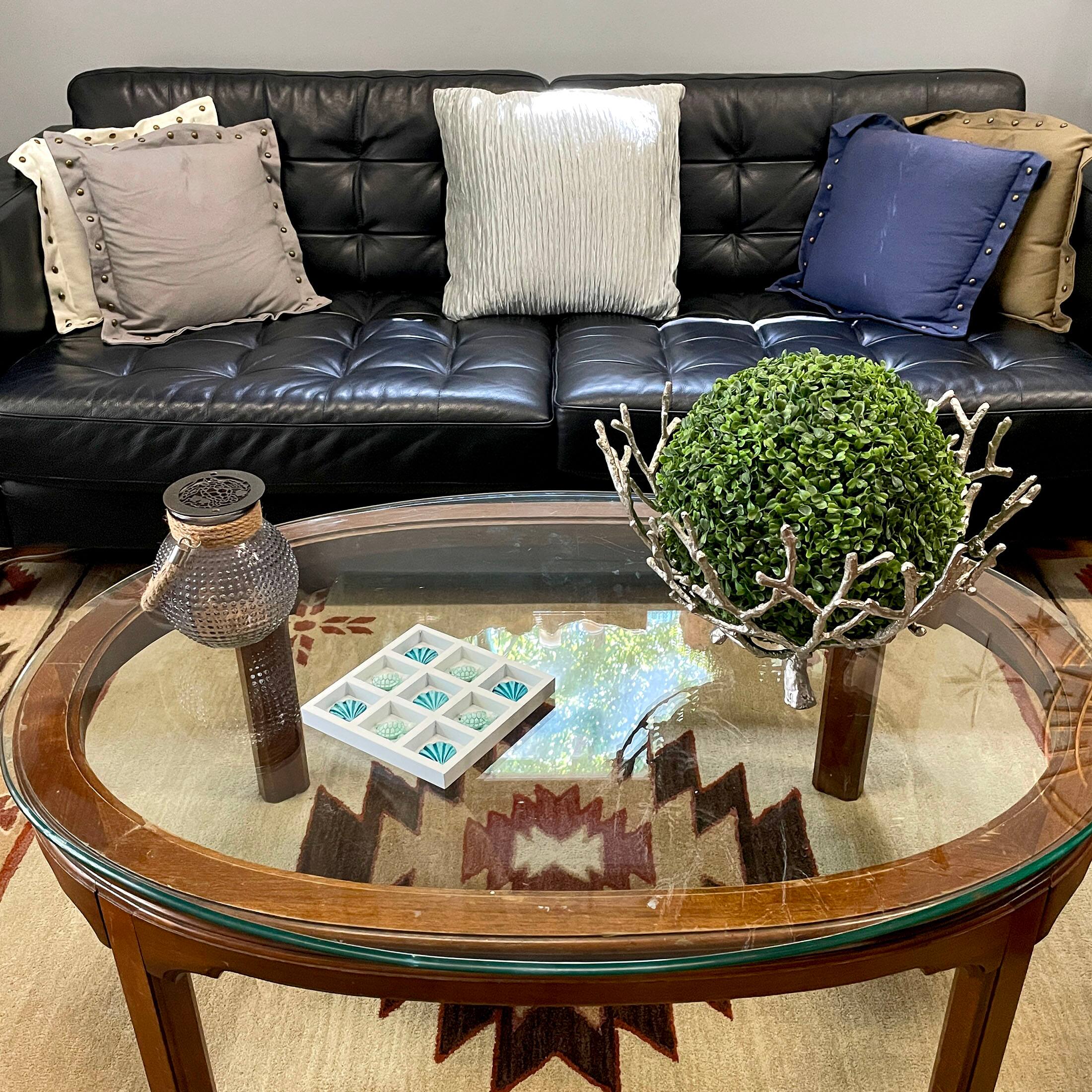 Alt View 4. Things2Die4 - Coastal Shell & Sea Turtle Tic Tac Toe Table Accent Decor - 7 inch White Wood - White.