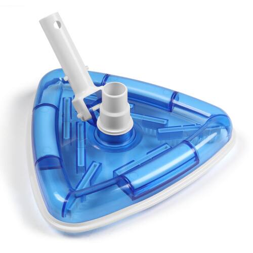 Alt View 1. Winado - Swimming Pool Vacuum Head Clear View Transparent Weighted Triangle with 1-1/4",1-1/2" Swivel Hose Connection for Outdoor - Blue.
