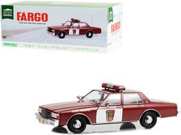 Greenlight - 1987 Chevrolet Caprice with Interior "Minnesota State Trooper" "Fargo" Movie "Artisan Collection" 1/18 - Burgundy