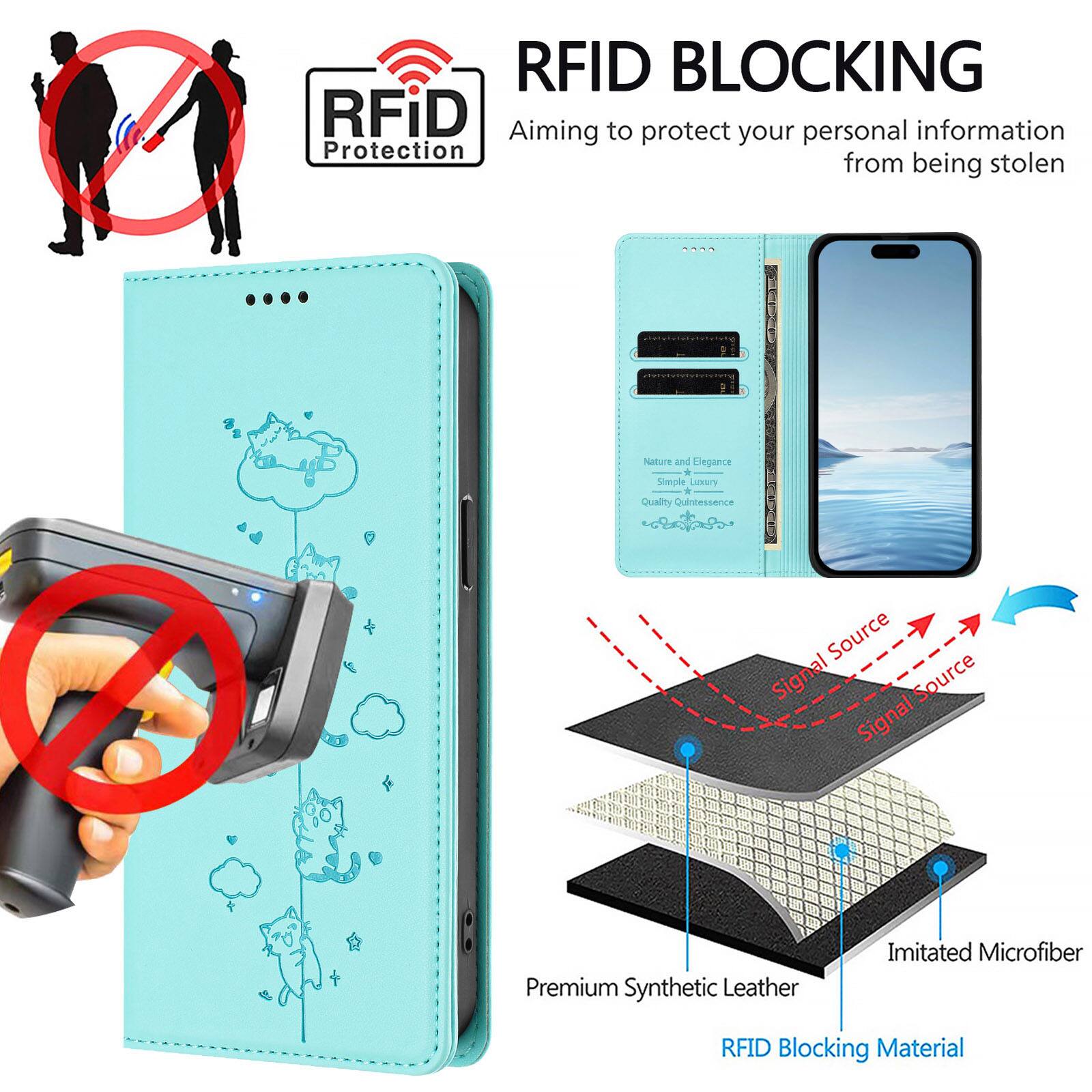 RFID BLOCKING  
Aiming to protect your personal information from being stolen  

Nature and Elegance  
Simple Luxury  
Quality Quintessence  

Premium Synthetic Leather  
Imitated Microfiber  
RFID Blocking Material