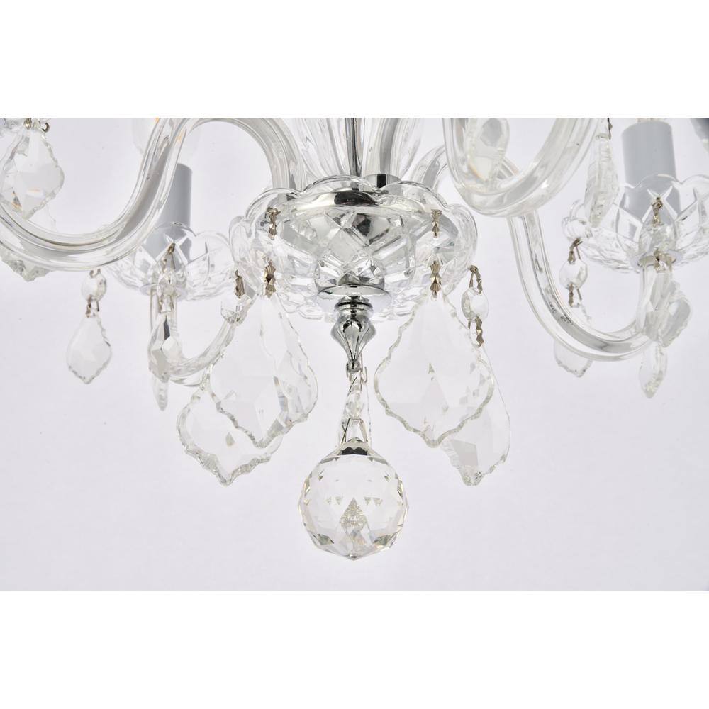 Alt View 3. Elegant Lighting - Rococo 4 light Chrome Pendant Clear Royal Cut Crystal - Chrome.