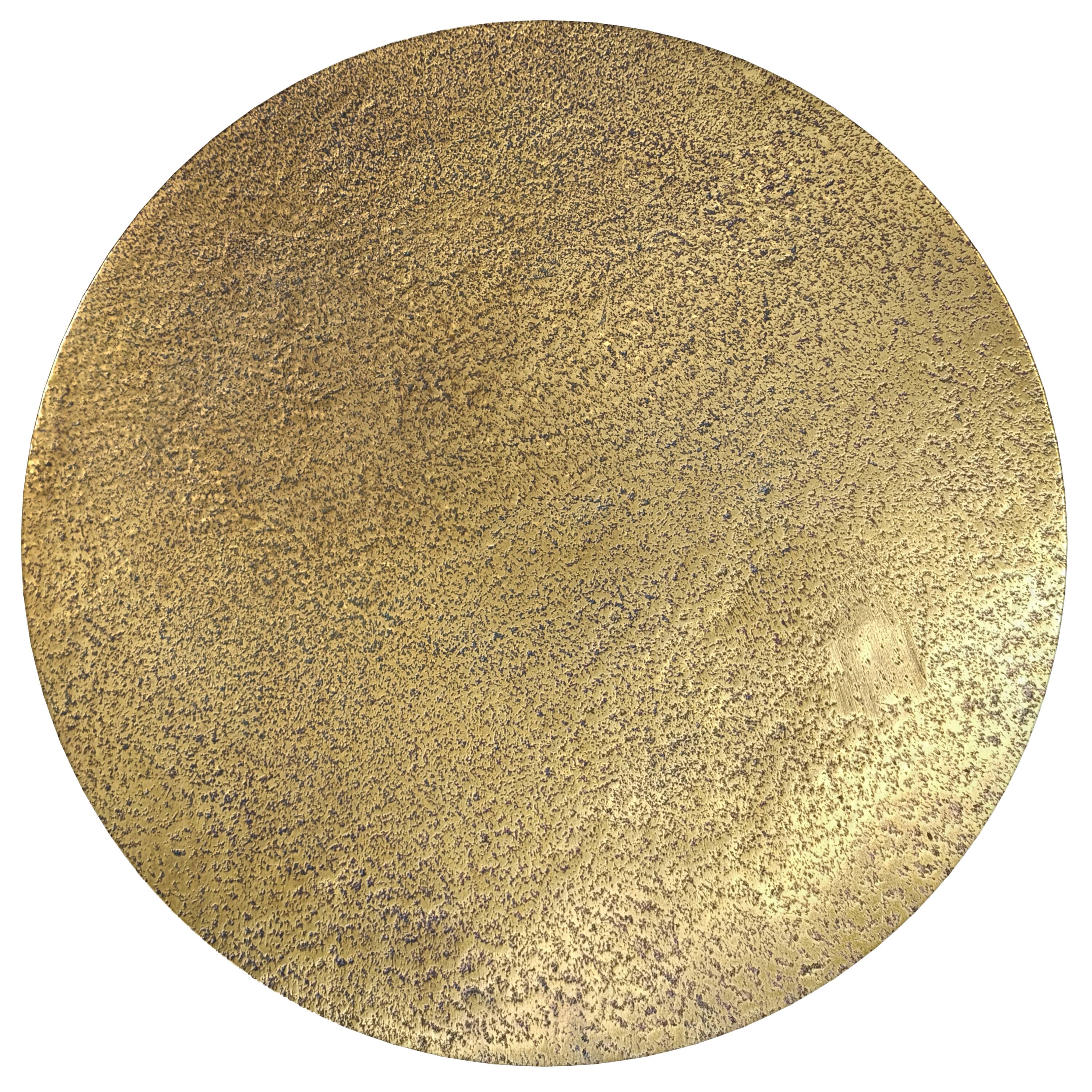 Back. Simpli Home - Cavan Contemporary 17 inch Wide Cast Aluminum Side Table in Antique Brass, Fully Assembled - Antique Brass.