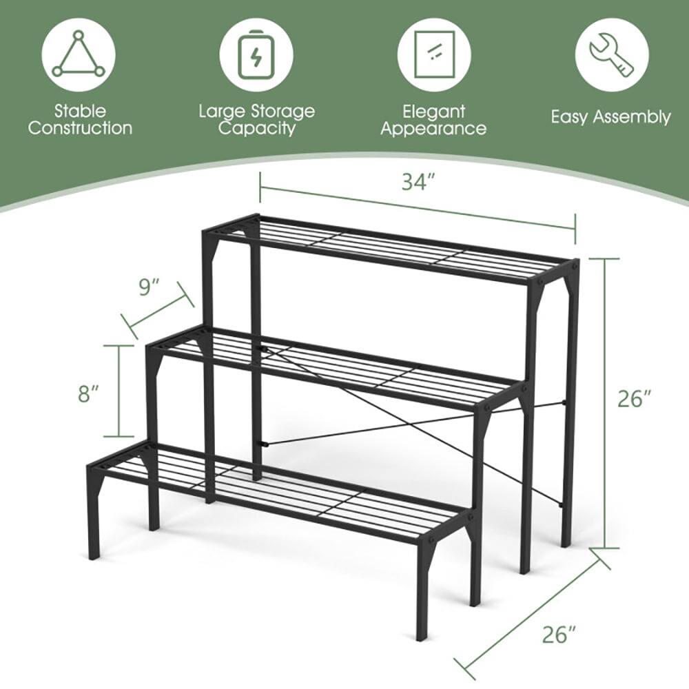 Stable Construction  
Large Storage Capacity  
Elegant Appearance  
Easy Assembly  

34"  
9"  
8"  
26"  
26"