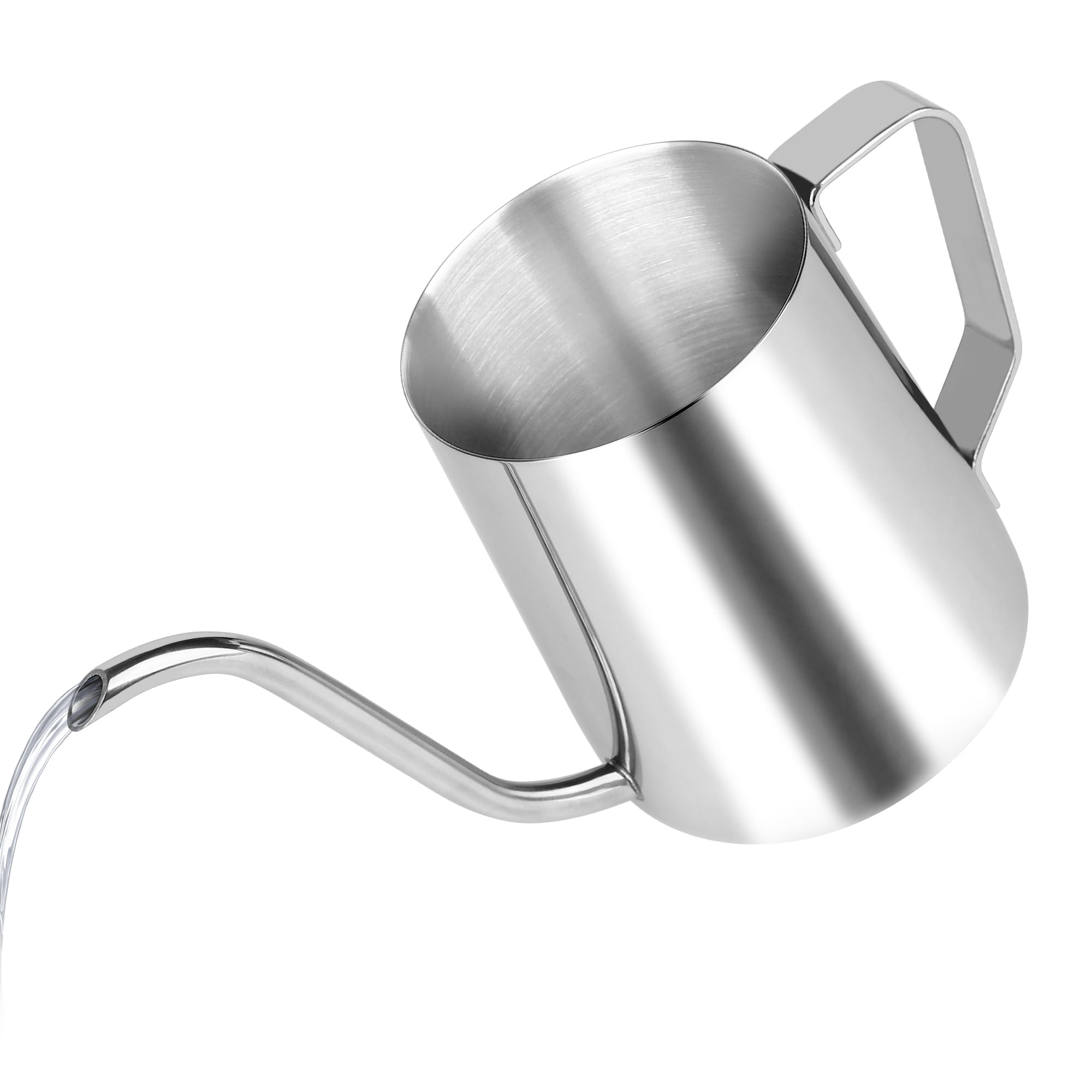 Front. Dapper Styles - Tea Kettle With Pot Stovetop Gooseneck Teapot Pour Over Coffee 6 Cup - Silver (Brewing Use Only)-0.4 Quarts.