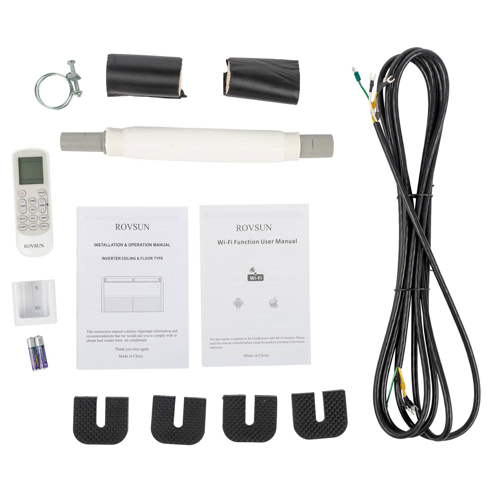 ROVSUN  
INSTALLATION & OPERATION MANUAL  
INVERTER CEILING & FLOOR TYPE  

This instruction manual contains important information and instructions. Please read it carefully to obtain best results from air conditioner.  
Thank you once again.  
Made in China  

ROVSUN  
Wi-Fi Function User Manual  

This description is only for reference.  
Made in China