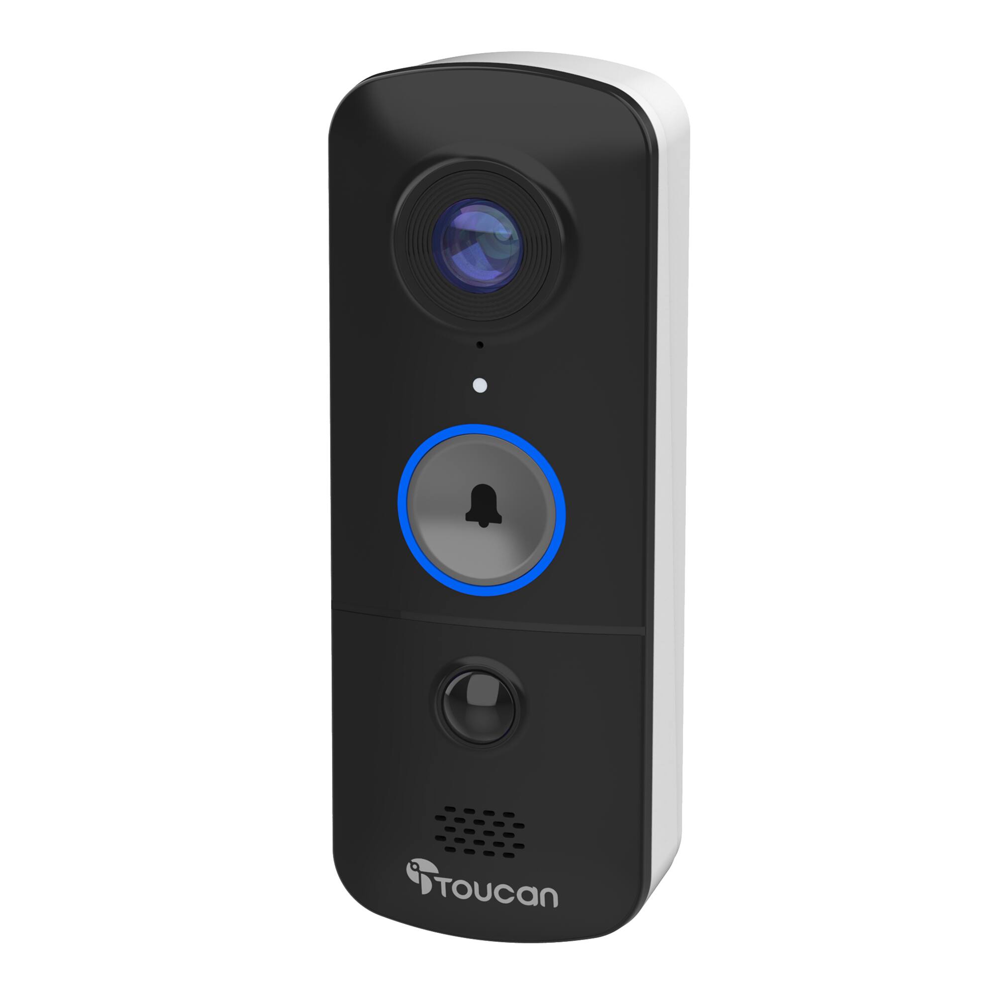 Alt View 8. Toucan - Wireless Video Doorbell V3 - No Subscription Required - Black.