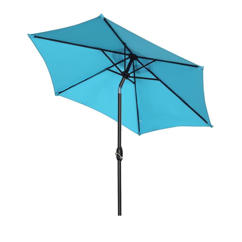 Left. Ainfox - Ainfox 9ft Patio Umbrella Without Lights - Blue.