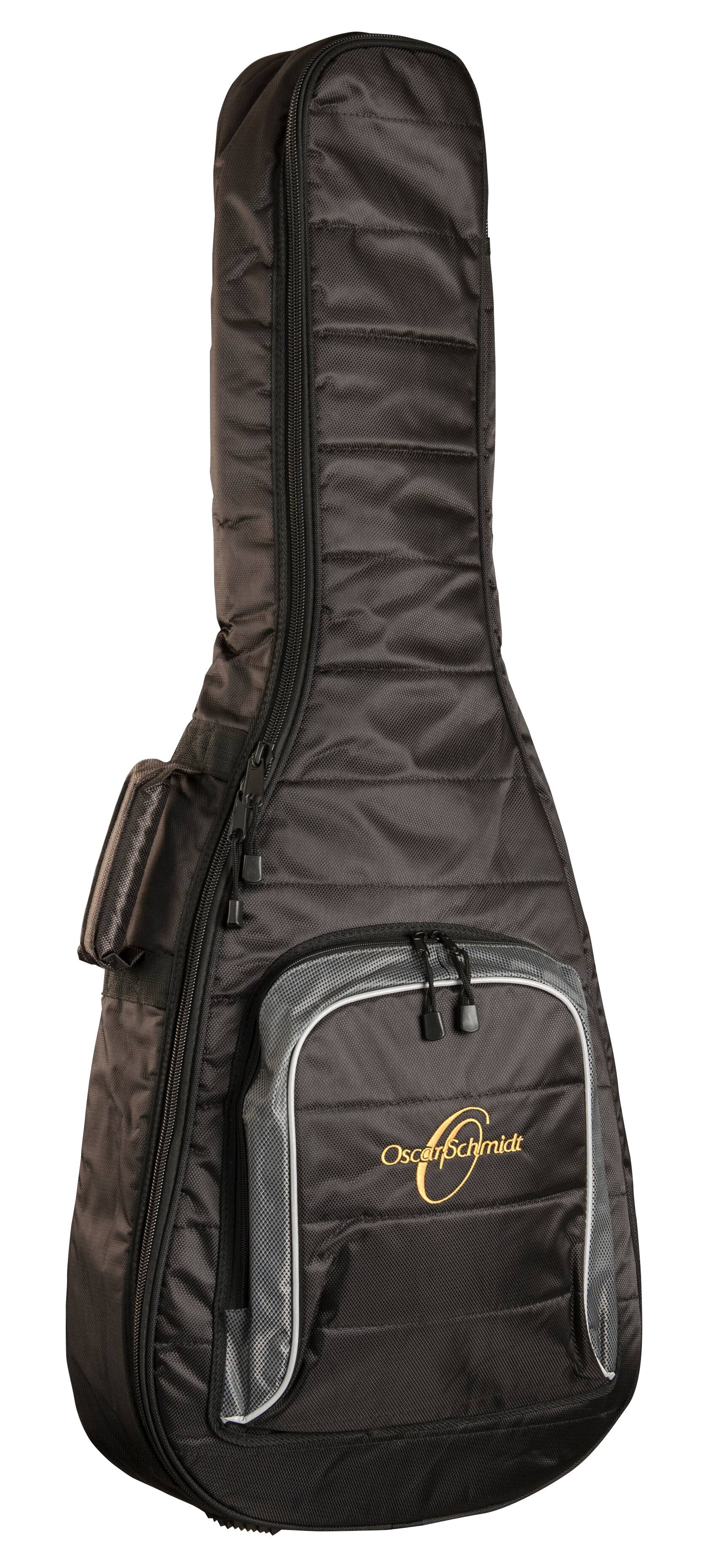 Front. Oscar Schmidt - Oscar Schmidt OSGBD10 Dreadnought Acoustic Guitar Size Bag. 10mm Padding Black - "NA".