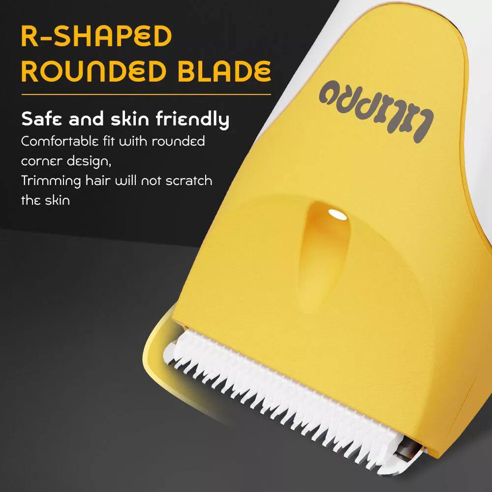 R-SHAPED ROUNDED BLADE Safe and skin friendly Comfortable fit with rounded corner design, Trimming hair will not scratch the skin