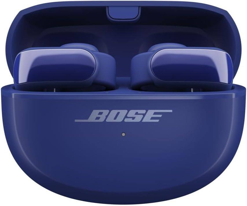 Left. Bose - Bose Ultra Open Earbuds Bundle with Fast Charger -Water Resistant, Up to 48 Hrs of Playtime, (Midnight Violet) - Midnight Violet.