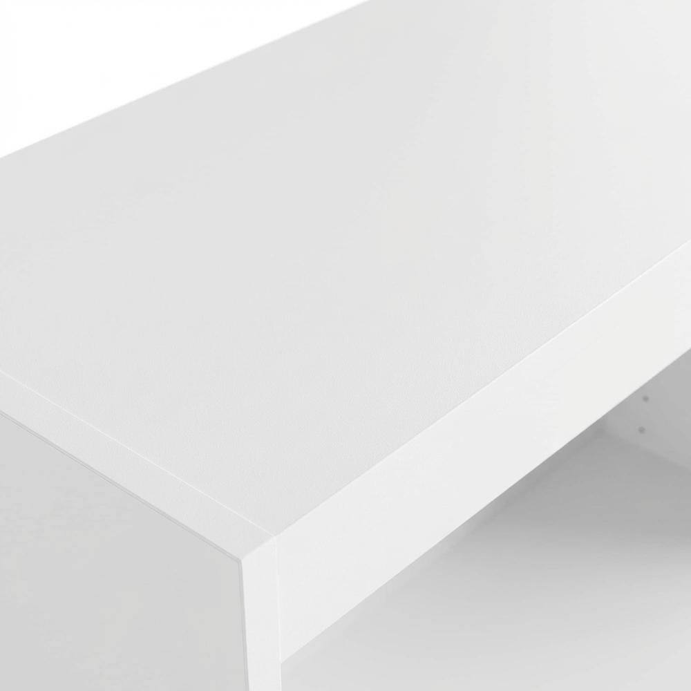 Alt View 1. FurniFact - 3-Tier Adjustable Shelf Bookcase with Modern Storage Design - White.