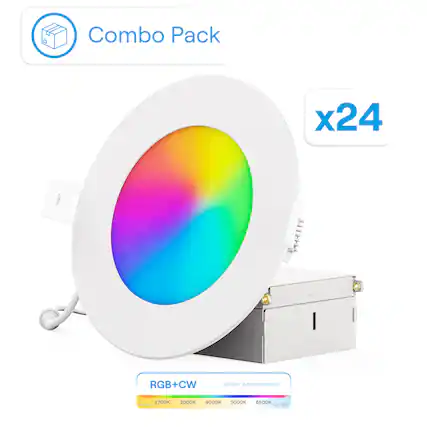 Combo Pack x24 RGB+CW LIGHT APPEARANCE 2700K 3000K 4000K 5000K 6500K day light