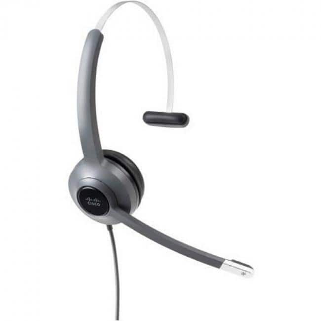 Cisco Consumer Products - Cisco 521 Headset - Mono - Mini-phone (3.5mm), USB - Wired - Over-the-head - Monaural - Supra-aural - Uni-directional - Black