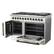Alt View 3. Forno Appliances - 48 in. Wide 8 Burner Galiano 6.58 Cu. Ft. Freestanding Dual Fuel True Convection Range - White.