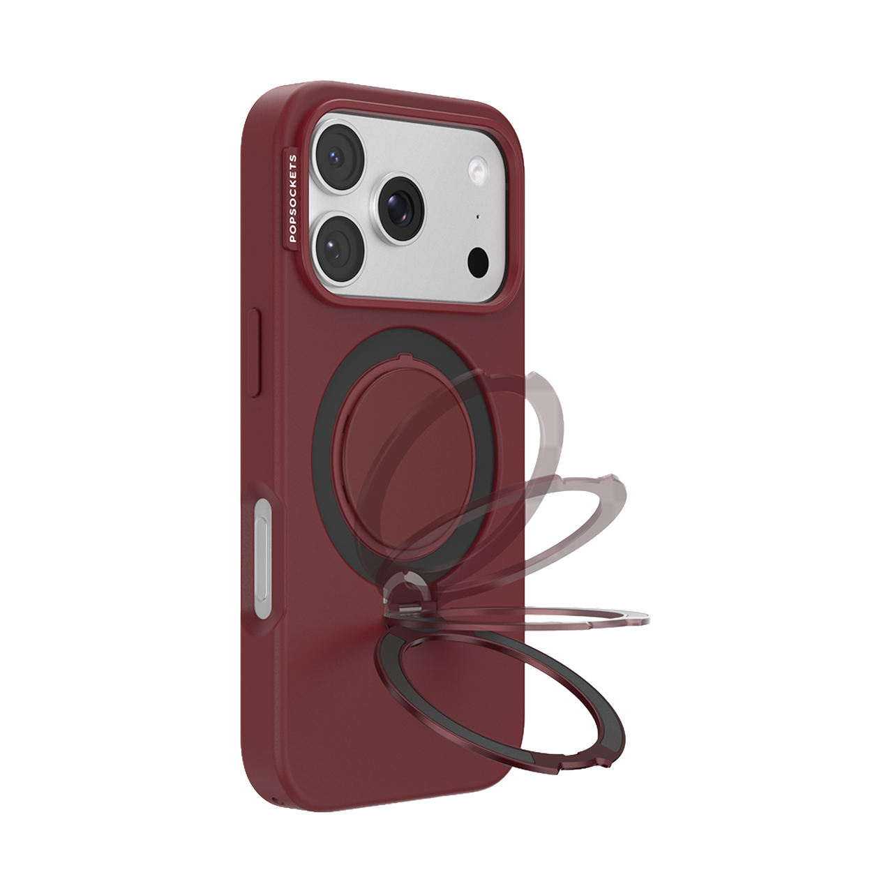 Alt View 1. PopSockets - Low Pro Case iPhone 18 Pro/17 Pro - Burgundy.