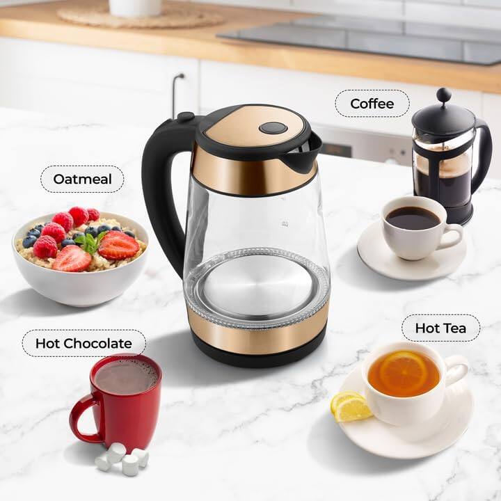 Coffee, Oatmeal, Hot Chocolate, Hot Tea