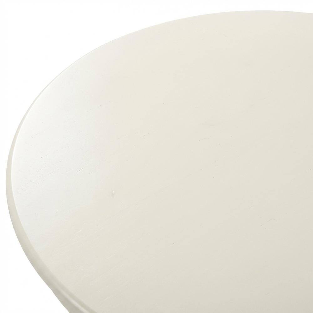 Alt View 2. FurniFact - White Solid Wood Dining Table for 2 with Chairs - Linen White.