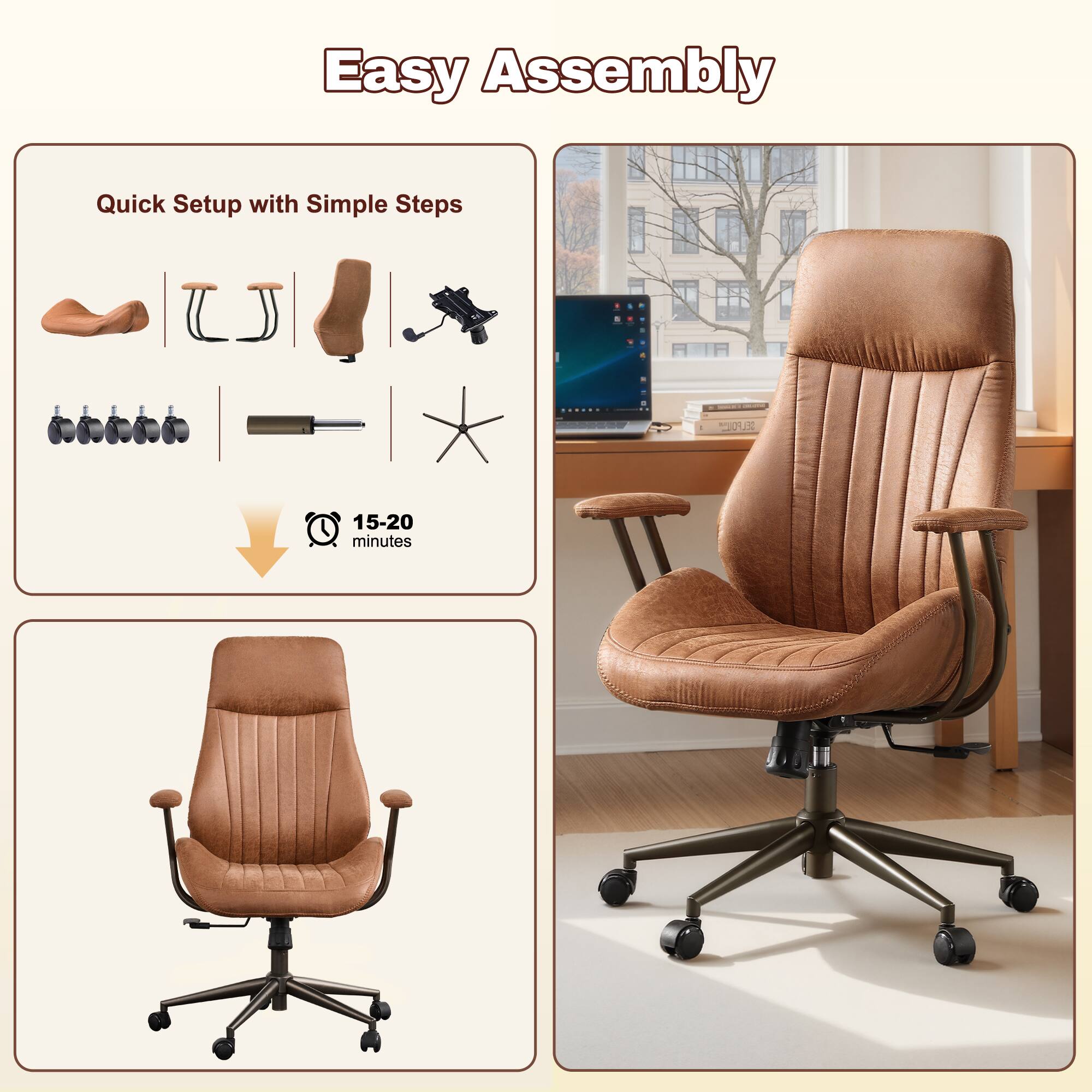 Easy Assembly Quick Setup with Simple Steps - 15-20 minutes