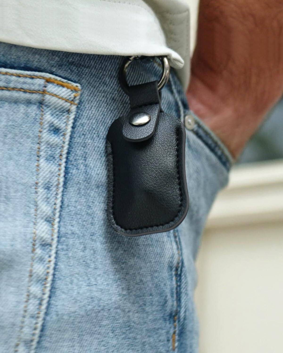 Alt View 8. TWOPAN - Genuine Leather SSD Case, Protective Cover for Nano SSD 256GB 512GB - Lightweight, Anti-Scratch Drop Dust Protection - Black.