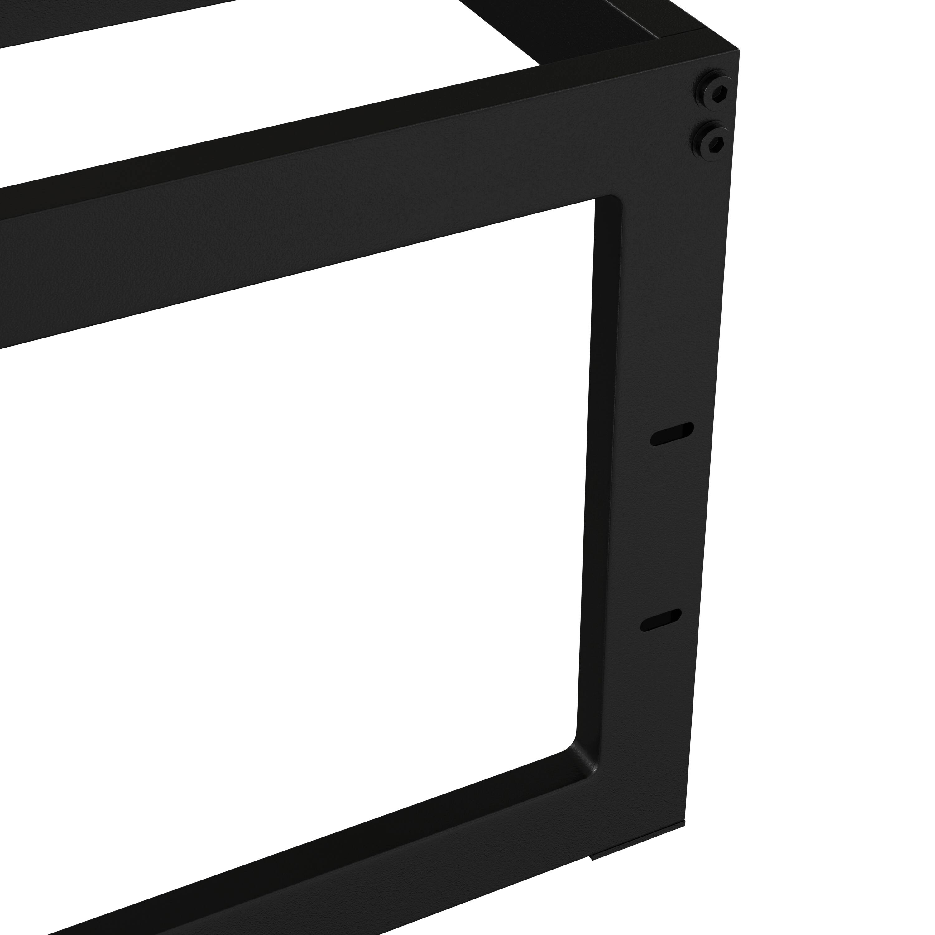 Alt View 10. Emma + Oliver - 14" Metal Platform Bed with Steel Slat Support and 12.5" of Underbed Storage - No Box Spring or Foundation Required - Black.